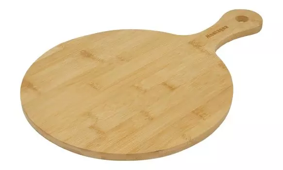 Fultac FULTAC Circle Wood Plate Bamboo with Handle Cutting Board Chopping Board 3878 W25 x D1 x H36cm Approx. коричневый