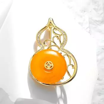 Fulu Auspicious Brooch Высококачественная женская новая китайская брошь в виде тыквы, роскошный дизайн, булавка для чувств, темпераментный чонсам с аксессуарами