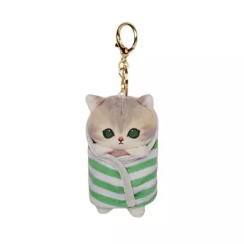 Fumao Pendant, Cat Blanket, Plush Doll, Schoolbag, Doll Bag, Hanging Accessory One Size зелёный