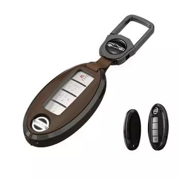 Fumezu Nissan Key Case Assembled Key Case Metal + TPU Key Bag Suitable for Nissan Nissan Teana X-TRAIL