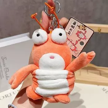 Fun And Playful Plush Keychain Featuring Unique Cartoon Dolls Spring Crawfish