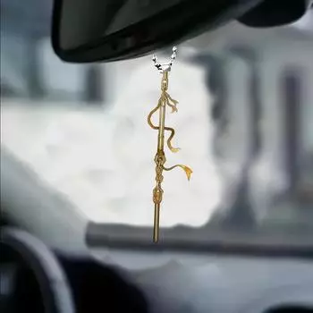 Fun And Stylish White Acrylic Cartoon Car Ornament For Distinctive Vehicle Decor