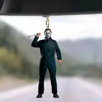 Fun Christmas Acrylic Car Pendant Creative Cartoon Style Hanging Ornament For Vehicle Decor 1