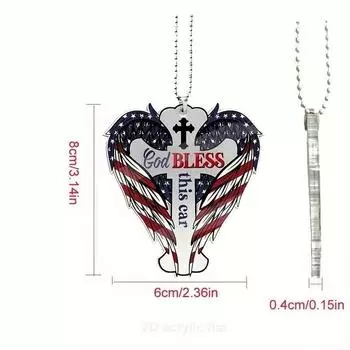 Fun Decorative And Acrylic Cross Wing Keychain Perfect For Car Decoration And Gifts