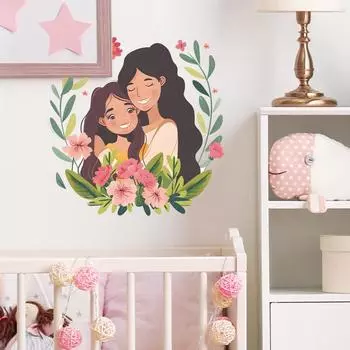 Fun-f145 Мультяшная гирлянда ко Дню матери для детской спальни, торгового центра, коммерческого фона, ландшафтного дизайна, настенных наклеек 39*40CM/fun-f145