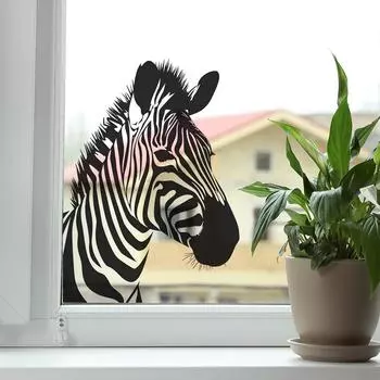 Fun-f205 Окрашенные имитационные наклейки на окна и двери в стиле зебры для украшения дома 28*38CM/fun-f205 uv