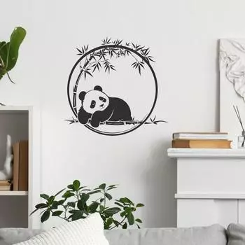 Fun-f305 Акварельная панда бамбук спальня гостиная кабинет настенные украшения настенные наклейки 37*39cm/fun-f305