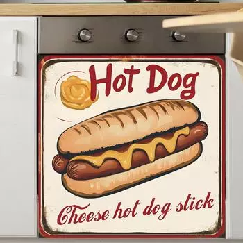 Fun-f323 Хот-дог Бургер Кухонный шкаф Декоративный фон Ландшафтные наклейки Самоклеящиеся 34*34cm/fun-f323