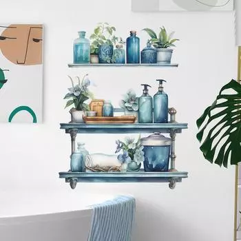 Fun-f58 Полка Ваза Ванная Комната Украшения Стены Декоративные Наклейки На Стены 40*50CM/fun-f58