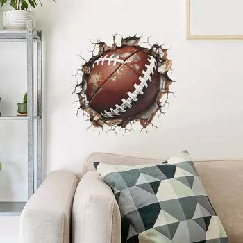 Fun-f71 стерео сломанная стена футбол обучение гостиная спальня украшение стены стикер 39*39CM/fun-f71
