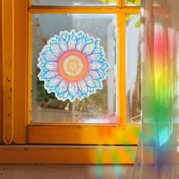 Fun-j002 Лазерная роспись Мандала Стеклянные двери и окна Домашний ландшафтный дизайн Наклейки на окна Самоклеящиеся 20*20cm/fun-j002 UV