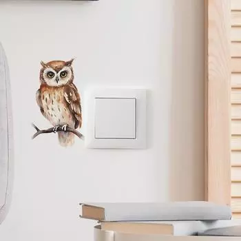 Fun-kg48 мультяшная ветка сова переключатель паста спальня гостиная украшение дома настенная наклейка 12*19CM/fun-kg48