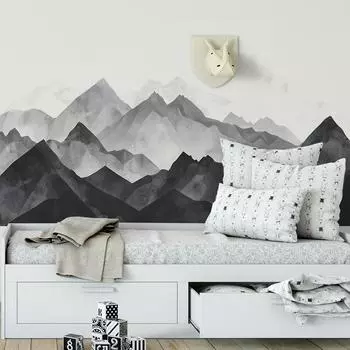 Fun-L042 Чернильный пейзаж спальня гостиная домашний фон стена озеленение декоративная наклейка на стену 38*100CM*6PCS/fun-L042