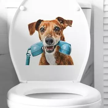 Fun-m159 Щенячий телефон для ванной комнаты, туалета с наклейками для домашнего декора 29*29CM/fun-m159