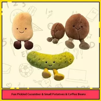 Fun Vegetable Potato Plush Toy Pickled Cucumber Coffee Bean Doll Creative Personality Soothing Doll Girl Birthday Gift