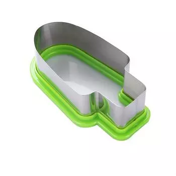 [Fun Watermelon Slicer] Fun & Easy 1pc Stainless Steel Watermelon Slicer & Popsicle Mold | Manual Operation, Green Handle, No Power Needed, зелёный