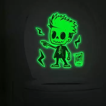 Fun-yg006 Электрический шокер для мальчика, молния, выключатель для спальни, крыльцо, настенная наклейка для украшения дома 21*30CM/fun-yg006