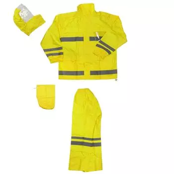 Funahashi Safety Rain Yellow 3L Breathable Rainwear material on and Ultra-lightweight (Reflective chest, back, legs, arms) жёлтый