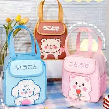 Функциональная молния, медведь, панда, кролик, термоизоляционная сумка с клубникой, сумка для хранения еды, женская сумка для обеда, сумка для пикника