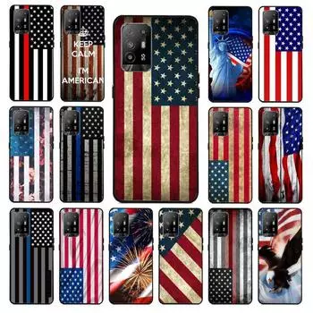 Funda Американский флаг Чехол для телефона для OPPO A74 A94 5G A3S A5 A5S A9 A12 A15 A15S A52 A53 A53S A72 A73 2020 A91 5G Чехлы coque OPPO A3S