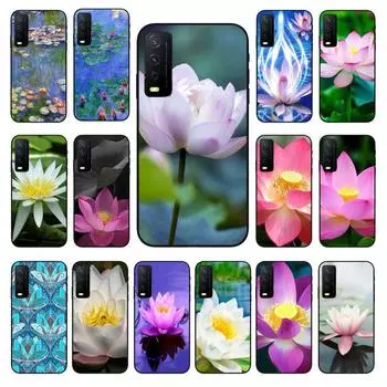 Funda ЦВЕТЫ ЛОТОСА чехол для телефона для vivo Y31 Y30 Y33S Y11S Y12S Y17 Y20 Y20S Y21 Y21S Y1S Y53S Y15 Y19 Y91C V23 5G чехлы VIVO Y1S