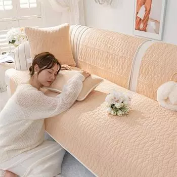 Funda диван мягкий чехол для дивана из 100% хлопка для гостиной современный диван-подушка коврик защитные чехлы для стула полотенце домашний декор 70X70cm 1pc серый