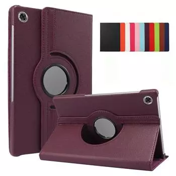 Funda For Huawei Mediapad M5 Lite 10 Case Cover 360 Rotating Leather Stand Cover For Etui Huawei Mediapad M5 Lite 10 Case 1 inch M5 Lite 10 10.1 inch розовый