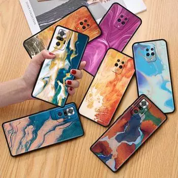 Funda For Xiaomi Redmi Note 10 9 11 Pro Soft Phone Case 10S 9S K40 8 9A 9C 9T 7 10C 8T Silicone Cover Marble Art Aesthetics Capa Redmi Note 7