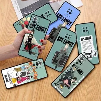 Funda For Xiaomi Redmi Note 10 9 11 Pro Soft Phone Case 10S 9S K40 8 9A 9C 9T 7 10C 8T Silicone Cover SPYFAMILY Anime Shell Sac Redmi Note 7