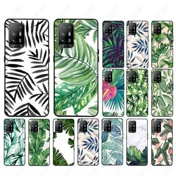 funda green plant leaves shell Phone cover For oppo Realme 8Pro 6PRO 6i 7pro 9i 9pro C11 C21Y C21 C25Y C25S C3 Q3S XT Case coque Realme 6