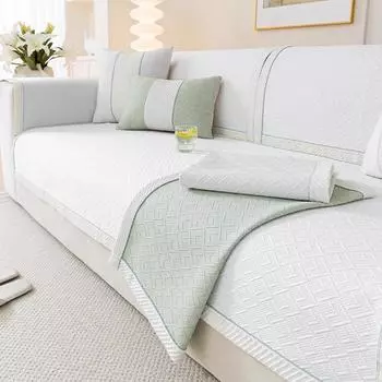 Funda Light luxury Cool Feeling Slipcover Funda Home Non-slip Ice Silk Sofa Cushion Couch Sofa Cover 70X70