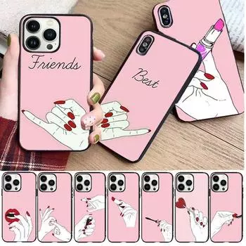 Funda Moon Spells Makeup Best Friend Phone Cover для iPhone 14pro 11pro 12 13pro max 5s 6s xs 7 8plus SE xr 12mini Coque Cases Iphone 5 5S