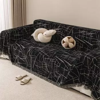 Funda Sofa Chenille Hawaii Cluttered Lines Sofa Mat Throw Blanket All-Season Camping Picnic Sofa Cover 180x130