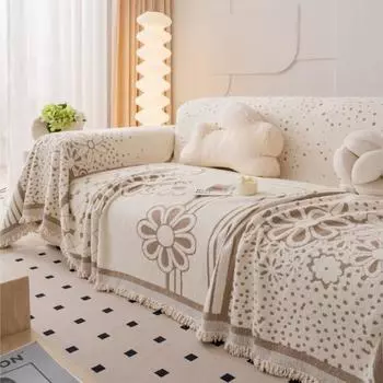 Funda Sofa Chenille Hawaii Flower Sofa Mat Throw Blanket Autumn Winter Camping Picnic Sofa Cover 180x130