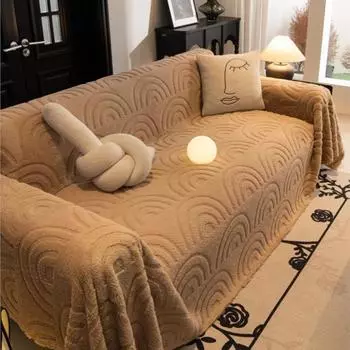 Funda Sofa Гостиная Арка Жаккард Толстый Теплый Диван Плед Зимний Шерпа Кемпинг Пикник Диван Чехол 180x90