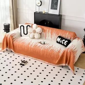 Funda Sofa Home Chenille Gradient Sofa Mat Throw Blanket All-Season Camping Picnic Blanket Cover Sofa Cover 180x130