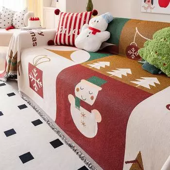 Funda Sofa Home Рождественский диван-коврик из шенилла, пледы, всесезонный чехол для пикника и кемпинга, чехол для дивана 180x130cm