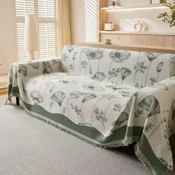 Funda Sofa Home Синель Цветы Диван Коврик Пледы Всесезонный Кемпинг Пикник Одеяло Чехол Чехол для Дивана 180x130