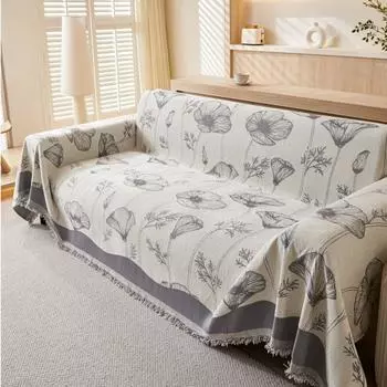 Funda Sofa Home Синель Цветы Диван Коврик Пледы Всесезонный Кемпинг Пикник Одеяло Чехол Чехол для Дивана 180x130cm