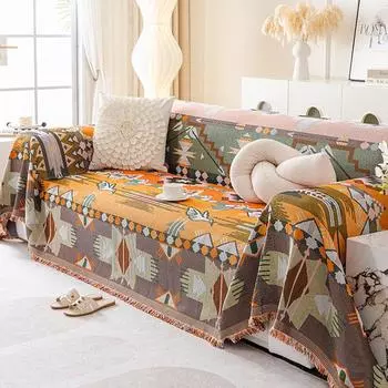 Funda Sofa Home Синель Этнический Стиль Диван Коврик Пледы Всесезонный Кемпинг Пикник Чехол Чехол для Дивана 180x130