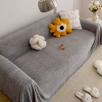 Funda Sofa Living Room Jacquard Thick Sofa Mat Throw Winter warm Sherpa Camping Picking Sofa Cover 180x130