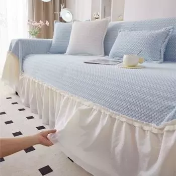 Funda Sofa Living Room Лоскутное толстое теплое покрывало для дивана Зимний чехол для дивана Sherpa Camping Picking 180x90