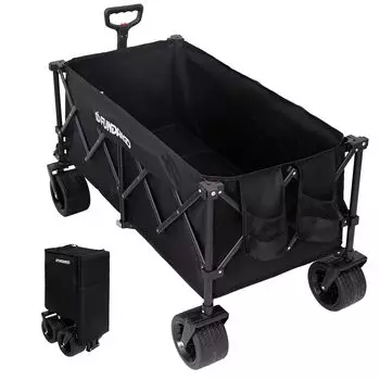 FUNDANGO Carry 4 One Большая грузоподъемность Отдельно стоящий большой спортивный пикниковый фургон, складной, легкий, колеса, сенсорный, 180 л, 150 кг, компактный, чёрный