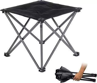 FUNDANGO Outdoor Camping 1 Second Instant Load Capacity Storage Bag Black Chair, Foldable, Compact, Lightweight, Portable, Convenient, Stool, Chair,