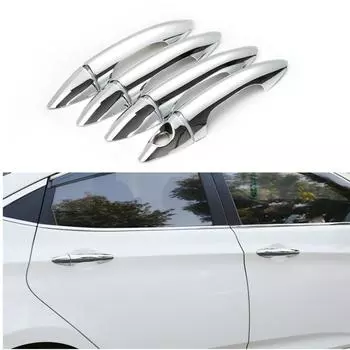 Funduoo для Hyundai Solaris 2010 2011 2012 2013 2014 2015 новая хромированная наклейка на дверную ручку автомобиля