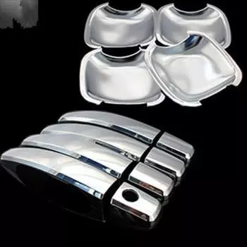 FUNDUOO для Peugeot 307 Citroen C2, новый хромированный чехол на ручку двери автомобиля + наклейка на отделку чаши автомобиля, бесплатная доставка