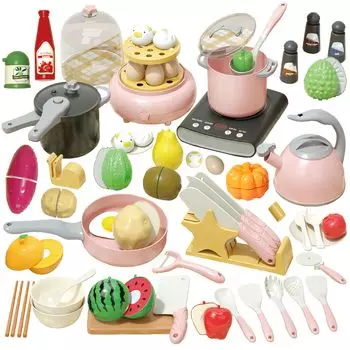 Funk Doggie Play 68 предметов настоящая индукционная двухслойная игра под давлением кулинария роскошь ролевая игра на день рождения обучающая игрушка набор, игрушки, набор, распылитель, плита,