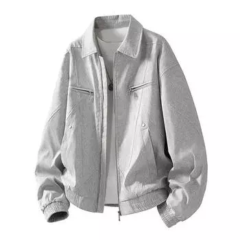 Функциональная куртка Мужская Осенняя Повседневная Свободная Оверсайз Ретро Куртка с лацканами 9XL белый