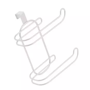 Функциональная стойка для хранения полотенец и держатель для туалетной бумаги для ванной комнаты Легкая установка Двухслойный диспенсер для рулонов туалетной бумаги белый