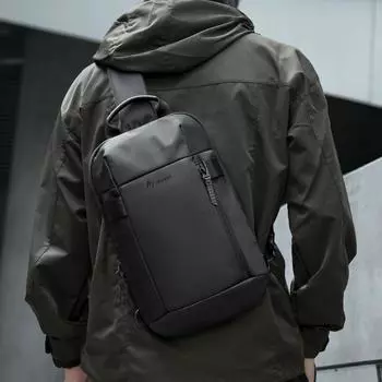 Функциональная велосипедная сумка на грудь, новая сумка через плечо на одно плечо, мужской рюкзак для поездок на работу, сумка-мессенджер чёрный